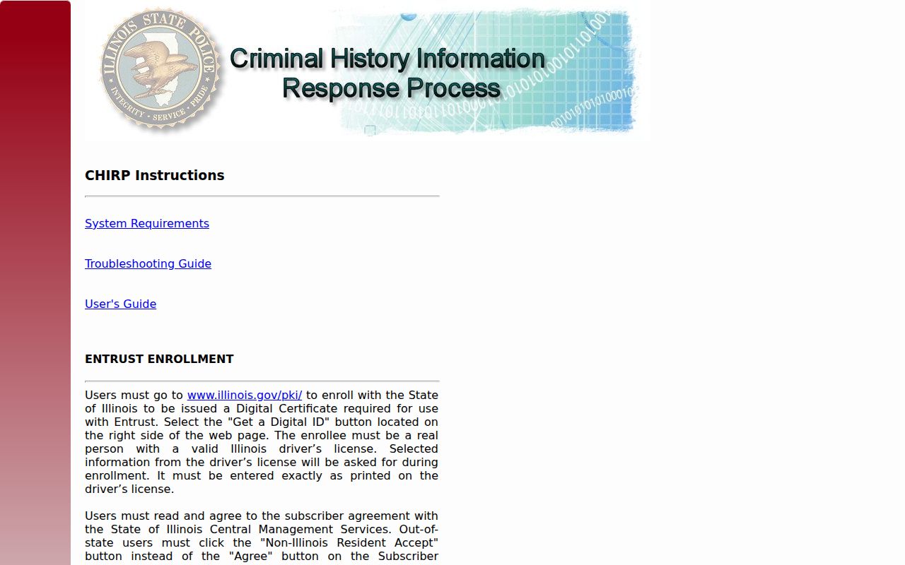 Illinois repository for Washington County criminal history